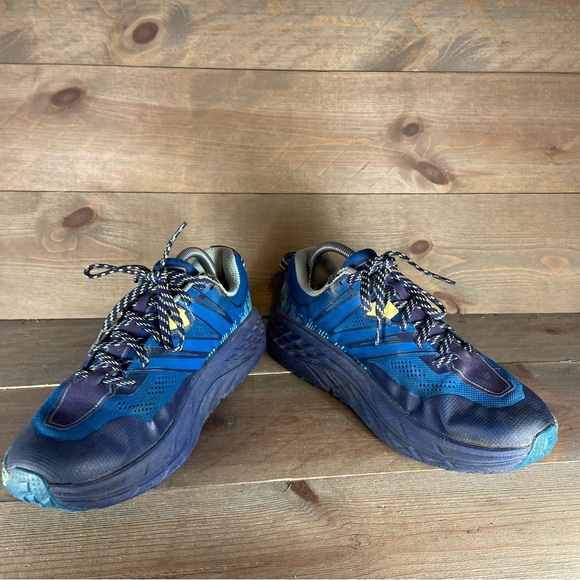hoka one speedgoat 3 womens size 9.5 shoes blue athletic trail hiking sneakers - Picture 3 of 9